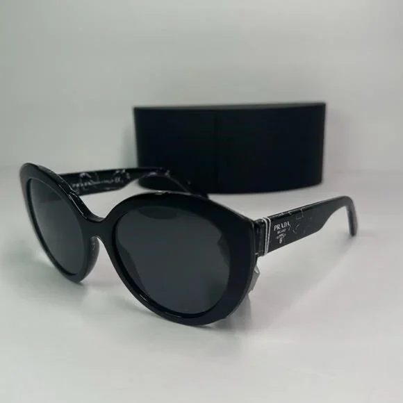 New Authentic- PRADA Dark Grey Cat Eye Ladies Sunglasses PR 01YS 09V5S0 54 - Picture 12 of 16